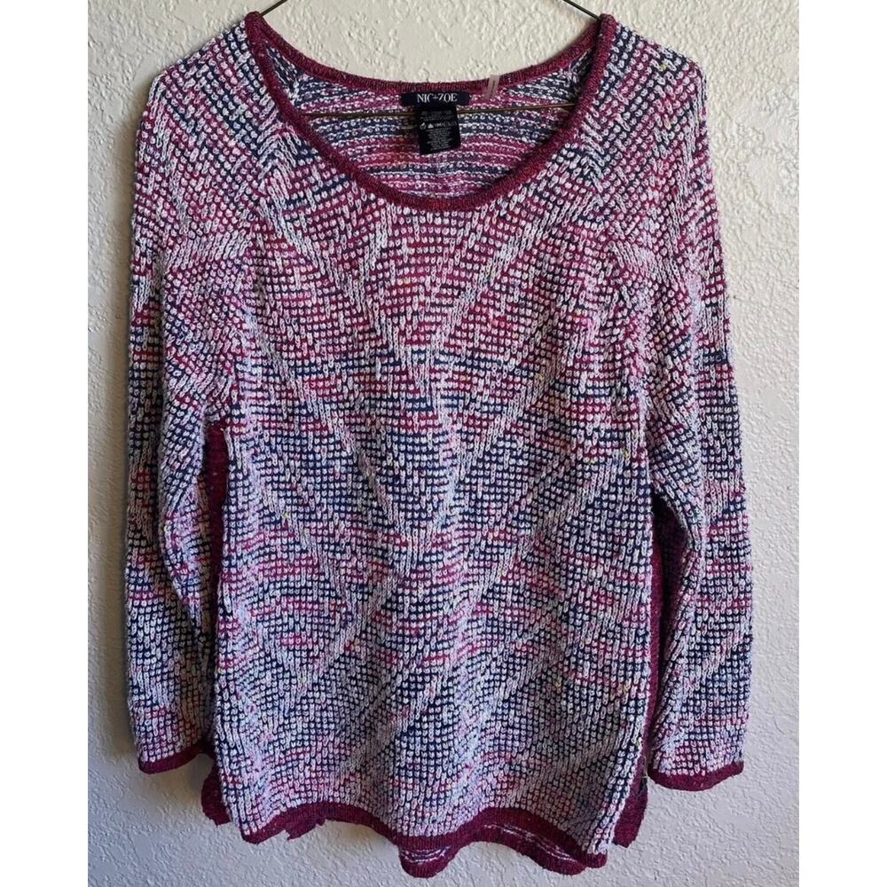 Nic + Zoe Boulder Side Zip Sweater Size Small/Medium